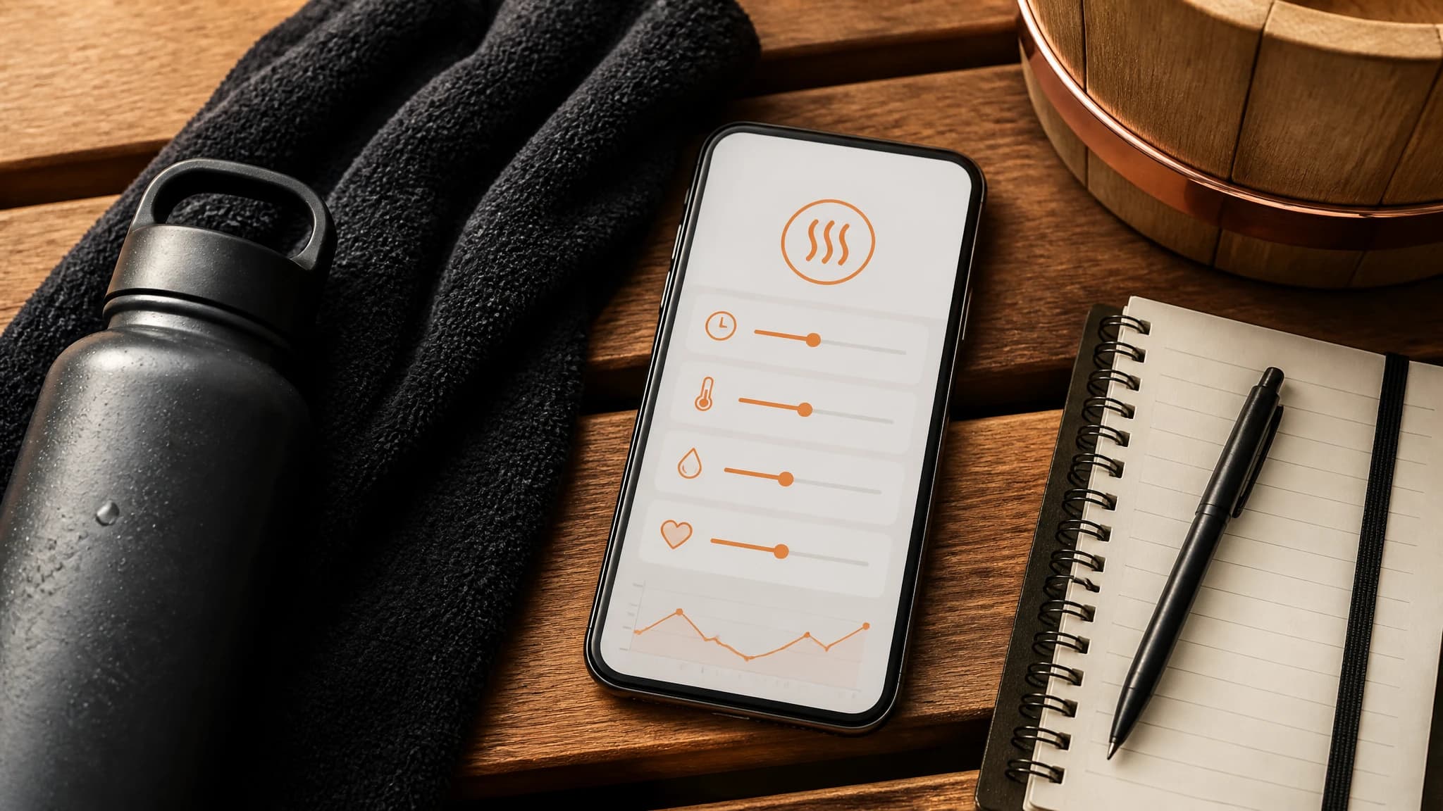 Simple tools for tracking sauna and gym routines